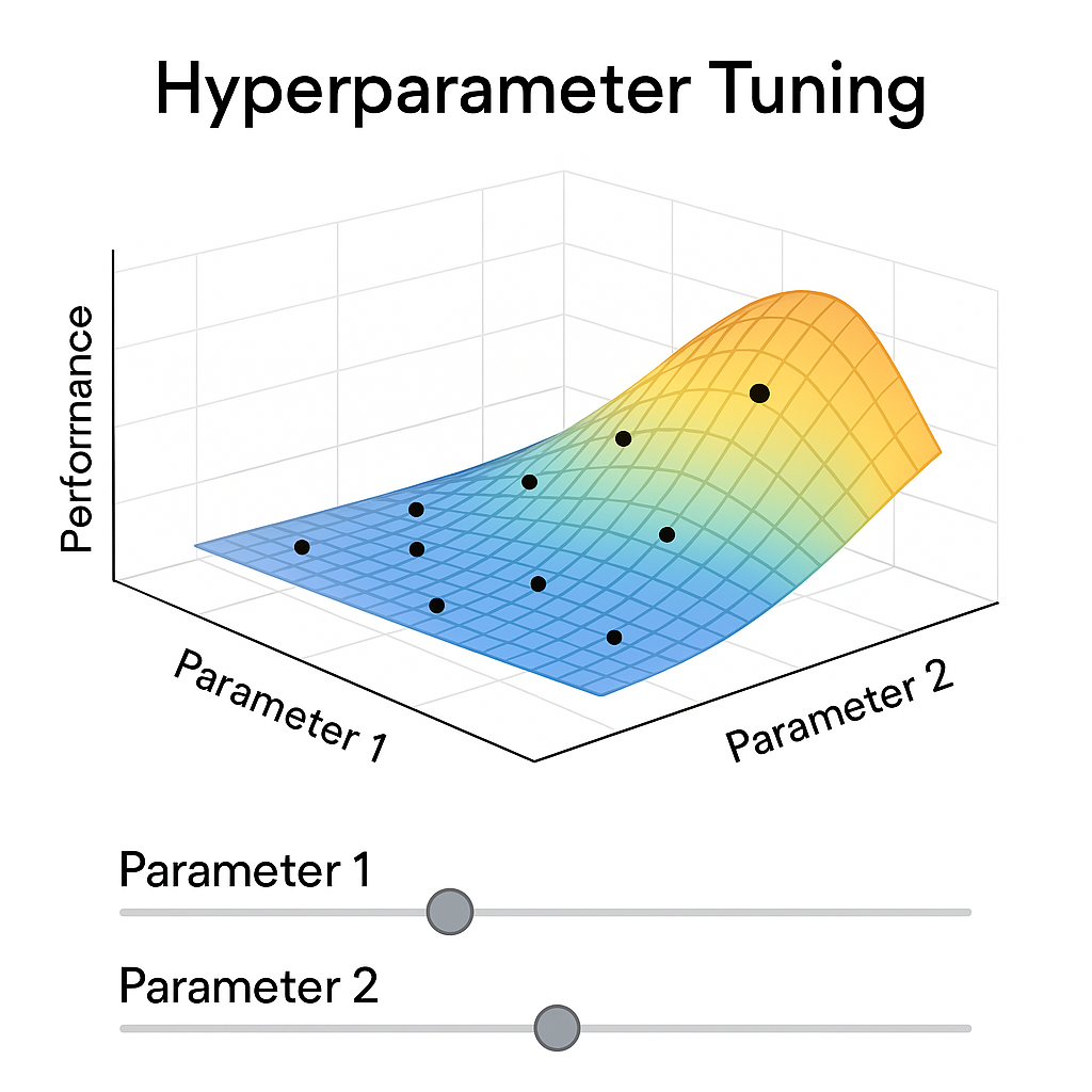 Hyperparameter tuning visualization showing parameter relationships